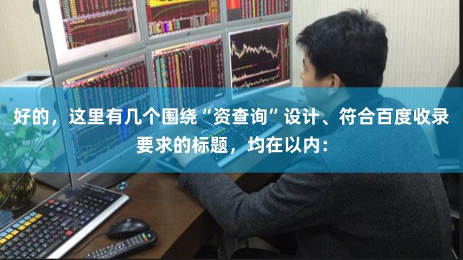 好的，这里有几个围绕“资查询”设计、符合百度收录要求的标题，均在以内：
